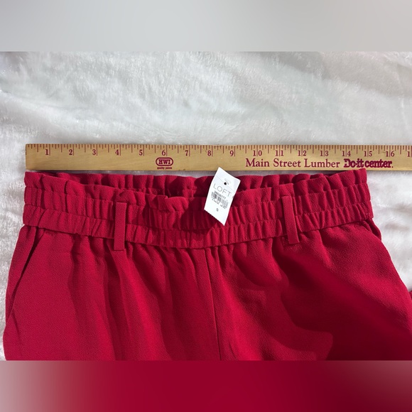 LOFT Red Paperbag Waist Pants NWT Size Small - Picture 10 of 14